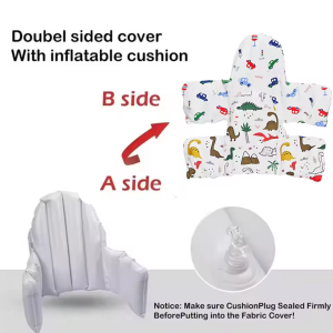 Infant Baby Dining-Chair Cushion Cover Baby Dining Chair Sofa Chair Double Sided Printing Seat Cover Inflatable Back Cushion