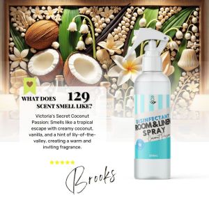 My Home 129 COCONUT PASSION Premium Room and Linen Disinfectant Spray Paraben Free Car Bathroom Home