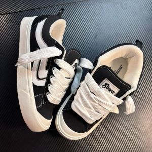 Sepatu Pria dan wanita laki laki perempuan SB MARRABBUKA DUXCI warna hitam classik retro model tali gemuk gendut sekolah sd smp sma