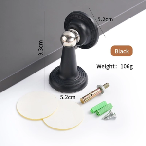 Magnetic Door Stopper Penahan Pintu Stainless Steel Floor Mount Door Stopper Punch-free Self-Adhesive 强磁门吸 静音阻门器