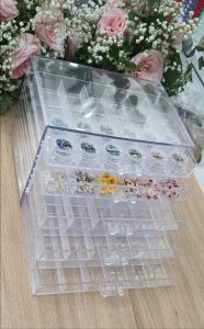 Tủ phụ kiện mini trang trí mica 5 tầng 120 ô