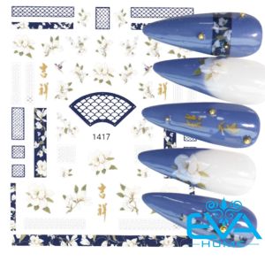 Sticker Dán Móng Tay 3D Dạng Decal Dán Chống Nước Hoạ Tiết Lễ Hội Đám Cưới Phong Cách Trung Hoa JO1415