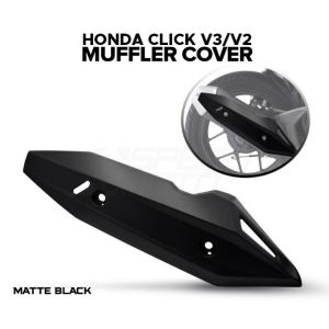 BunMo Honda Click 125i 150i V2 Muffler Cover Heat Guard with Carbon or Black Finish