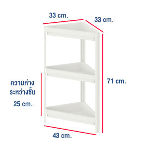 IKEA ชั้นวางของ ชั้นวางของอเนกประสงค์ VESKEN ห้องน้ำ ห้องครัว แข็งแรง หนา