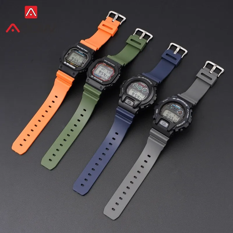 Rubber Strap for Casio G-SHOCK DW-5600 DW-6900 GW-5000 GA-2100 - Main Image
