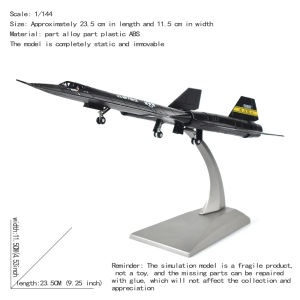 2025JASON TUTU 1/144 Scale Alloy Model Diecast fighter SR-71 lockheed Blackbird  Aircraft Model Plane DropShippg