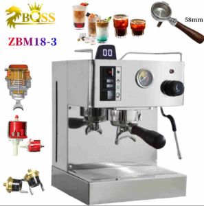 เครื่องชงกาแฟรุ่น EM18-3 เครื่องชงกาแฟกึ่งอัตโนมัติเชิงพาณิชย์ ZBM18-3  หม้อต้มน้ำทำจากทองเหลือง กำลังไฟฟ้า220V/50-60Hz
