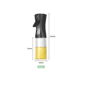 Black Kitchen Oil Bottle Cooking Oil Spray 200ml Pneumatic Spray Bottle Fitness Barbecue Spray Oil Dispenser