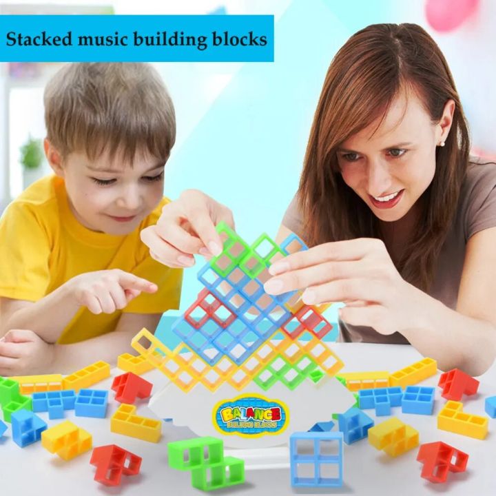 4864Pcs Tetra Tower Game Stacking Blocks Stack Building Blocks Balance Puzzle Board Assembly