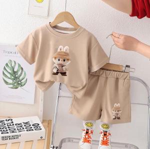 Baju Anak Perempuan Kekinian Setelan Anak Perempuan Celana Lengan Pendek Baju Lengan Pendek Bahan Cotton Combed Motif Viral Terlaris Usia 1-6 Tahun