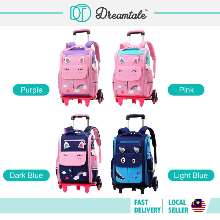 6 wheel trolley school bag best sale