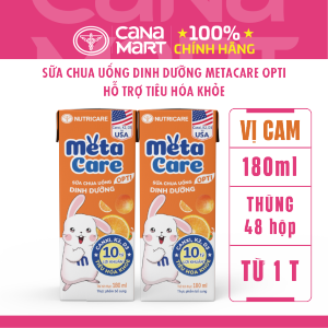 Thùng sữa vị chua MetaCare 10 tỉ lợi khuẩn giúp bé phát triển toàn diện (180ml x 48 hộp)