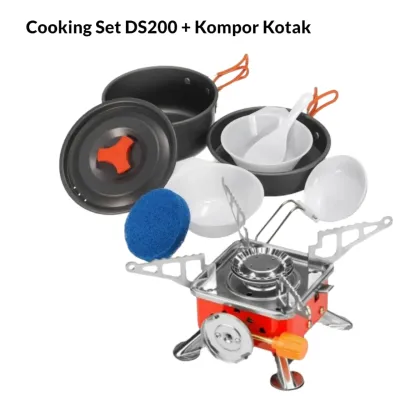 Cooking Set DS 308 Nesting DS 308 Plus Teko Ceret Camping Alat Masak Kompor Camping Outdoor Portable