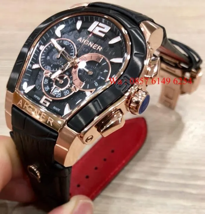 Import Jam Tangan Unisex Aigner Palermo A58500 Swiss Made Hitam