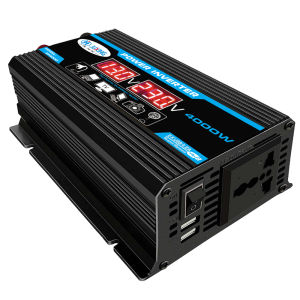 JUXING 4000W Portable Car Power Inverter DC12V To AC110V/220V LED Display Modified Sine Wave Power Inverter Voltage Converter built-in Transformer