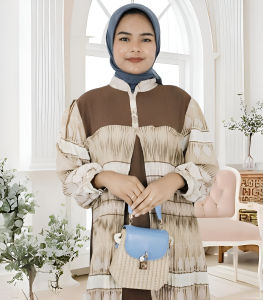 Gamis Lebaran Viral 2024 Anisah Dres Crinkle Airflow Plisket Dress Batik Kondangan Kekinian Busui