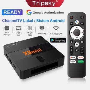 Tripsky X9mini android Tv Box Ram 2gb Rom 16gb Bluetooth Tv Box Android 9.0 Support 4K Tv Box