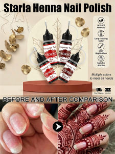 Long-Lasting Nail Polish Waterproof Henna Nail Paint Multi-Color Plant Juice Nail Art