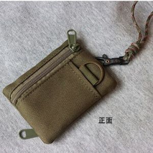 Outdoor Mini Portable EDC Gadgets Molle Pouch Key Wallet With Strap Travel Zipper Belt Bag Tactical Purses Hiking Waist Wallet