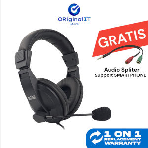 Headset Gaming Komputer Dan laptop Headset Gaming Murah Gratis Audio Spliter Headphone Gaming