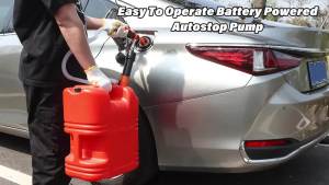 Portable Battery Operated Fuel Transfer PumpElectric Siphon Pump for GasWater Oil and Diesel Transfer-Orange
