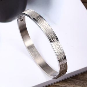 [Gnker] Stainless Steel Cuff Bracelets Bangles For Women Fashion Jewelry Charm Jewelry Accessories Buddha Stylish Classic
