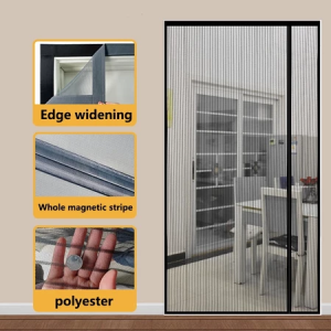 Diamond Mesh Yarn door screen magnetic 210x90CM mosquito net for door door screen for mosquito pleated mesh curtain with frame anti mosquitero magnet window magic