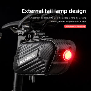 ROCKBROS Xe đạp Túi sau 1.5L Túi yên MTB Xe đạp phản quang không thấm nước Túi vỏ cứng Đạp xe Di động Treo nhẹ Yên xe Cột yên phía sau Phụ kiện xe đạp