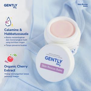 Gently Skin Rescue Balm 14gr - Pelembab Anak | Skincare Anak Untuk Biang Keringat | Baby Moisturizer