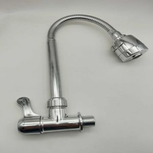 Kitchen Faucet Sink Wall Mounted Faucet Stainless 360°Flexible Single Cold Two Effluent Modes