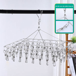 Móc chùm vuông inox chất lượng cao phơi đồ phơi quần áo nhỏ cho cả gia đình