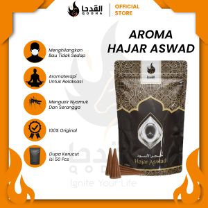 Bukhur Dupa Kerucut Qodha Aromaterapi Pengharum Ruangan Wangi Tahan Lama Aroma Hajar Aswad Isi 50 Pcs