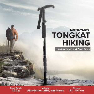 TaffSPORT Tongkat Hiking Trekking Pole Telescopic 4 Section