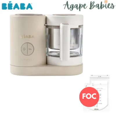 Beaba Babycook® NEO ( 5 Years Local Warranty From Manufacturing Defects) - FOC Beaba Breast Milk Storage Bags Pack of 50 - 250ml