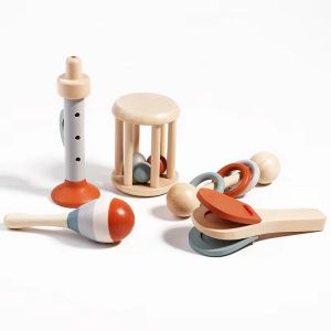 Baby Handheld Bell Ringing Instrument Early Childhood Education Soothing Bed Bell Wooden Gripping Chewing Toy2026