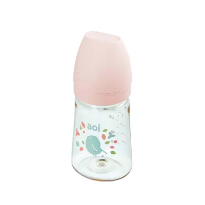 Bình Sữa AOI Moon AOI Flora In Hình Nhựa PPSU Cao Cấp Núm Ti Silicon Mềm Mại An Toàn Cho Bé 180ml 280ml - Bibo Mart