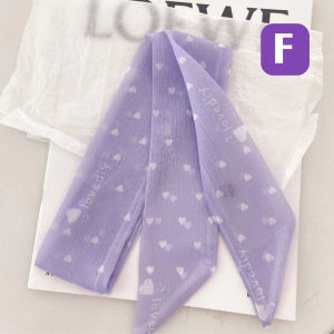 epeach Skarf Tali Sheer Twilly Light Purple Scarf Ribbon Aksesori Rambut Hiasan Beg DIY Handbag