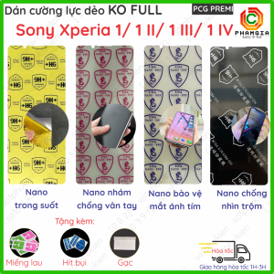 Dán cường lực màn hình Sony Xperia 1/ 1 mark 2(1 ii)/ 1 mark 3(1 iii)/ 1 mark 4(1 IV)/ 1 mark 5(1 V) nano trong suốtCNT