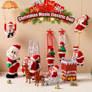 Santa Claus Music Electric Doll Christmas Electric Singing Swing Santa Claus Dolls Christmas Gifts Hanging Ornaments New Year Decor