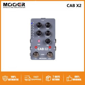 MOOER CAB X2 Dual Footswitch Cab Sim IR Loading Stereo Cabinet Simulation Pedal 14 Presets Slots Supporting Software Editing