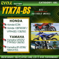 CYCLE YTX7A-BS GEL BATTERY SYM VF3i 185 MOTORCYCLE BATTERY KARISMA/COMEL/EVOZ/JETZ125/VR125/JET/POWER/PASSION BATERI MOTOSIKAL. 