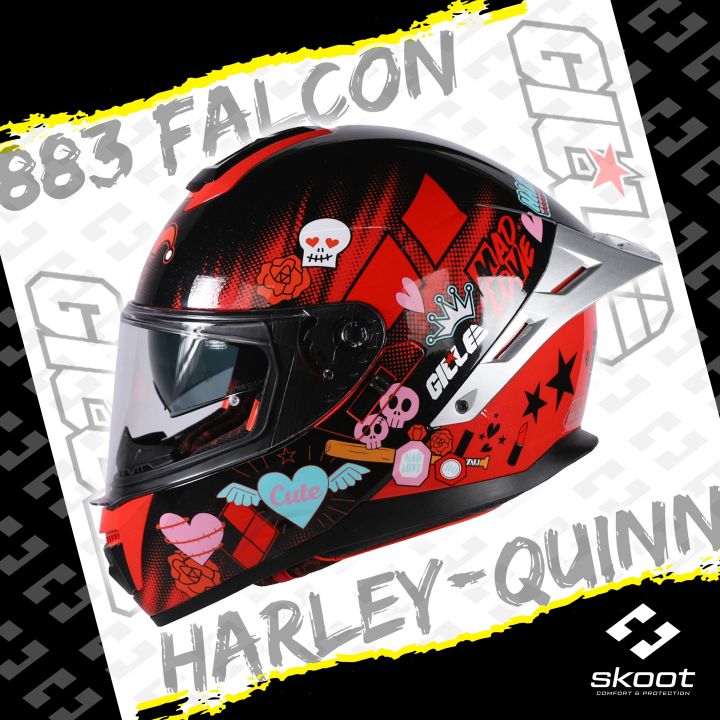 Gille Helmet 883 FALCON HARLEY-QUINN Motorcycle Helmets Full Face