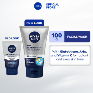 NIVEA MEN Facial Wash Extra Bright 10x Effect Foam skincare for men 100g