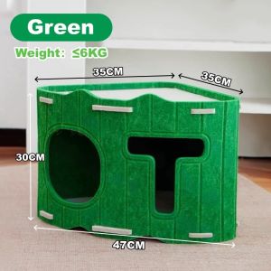 Cat Scratcher with Ball Toy Foldable Felt Triangle Cat Scratch Pad Furniture Protector Kitten Toys