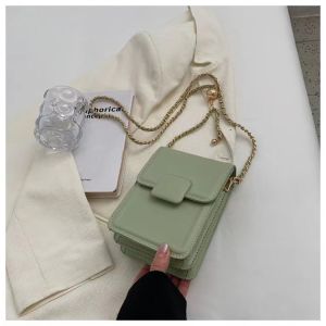 WNieCollection A733- High-end shoulder small bag female 2023 new fashion chain small square bag mobile phone bag summer all-match Messenger bag/Fashion Diagonal Womens Bag New Versatile Chain Phone Bag Shoulder Bag Messenger Bag/Women Phone Bag