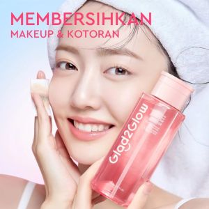 Glad2Glow Cherry Blossom Betaine Micellar Water Tersedia kemasan 130ml dan 300ml- Makeup Remover - Pembersih Make Up - Virgo Shoop