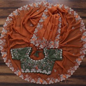 [Pre Order] 1 Minute Ready To Wear / Normal Rangoli  Silk    Saree ~ Delivery Lead Time : 10 days