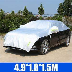 【Extra thick】Half car cover Sedan SUV Cover Windshield Windproof Waterproof UV Weather Sunscreen universal front side cover outside foldable Thickening and widening Car Windshield Cover Heat Insulation cover Car sunscreen cover Sunshade Car