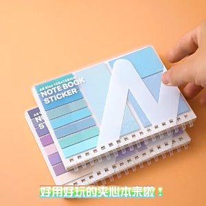 Adhesive Note and Notebook Set Multiunctional Writing Notepad with Adhesive Label Sticker For Office School Organization