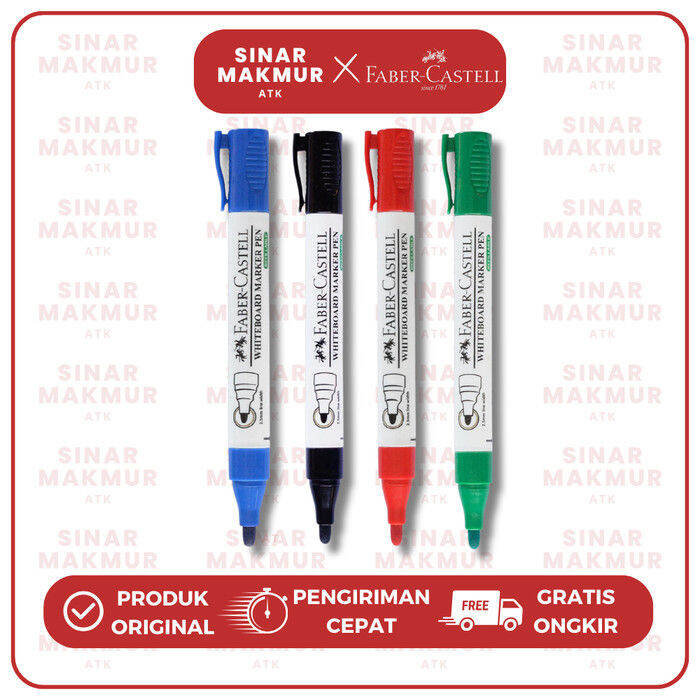 Whiteboard Marker Spidol Papan Tulis Eco Odourless Faber Castell Pcs